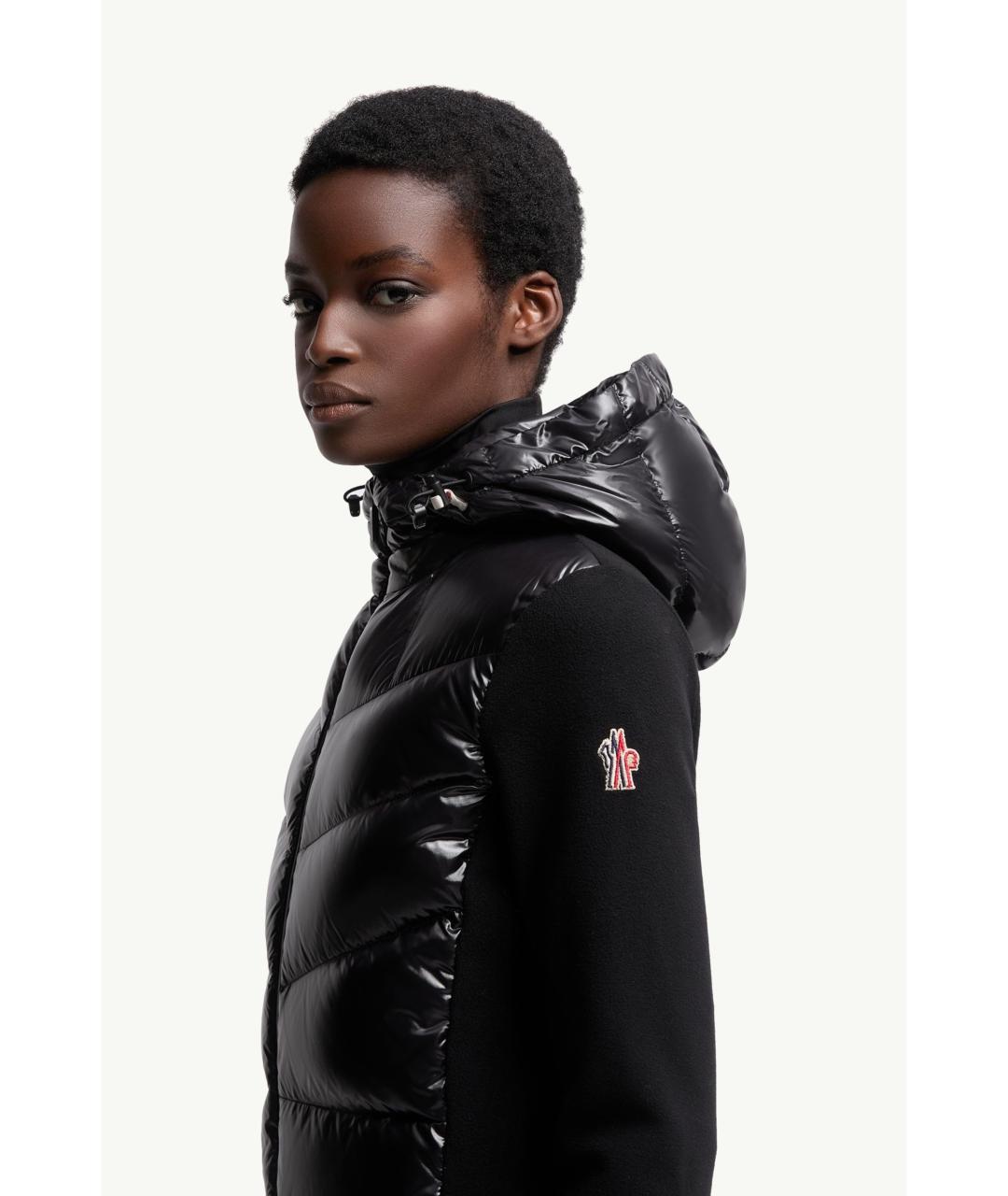 MONCLER Черный полиэстеровый кардиган, фото 3
