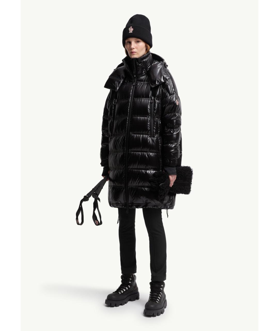 MONCLER Черный полиамидовый пуховик, фото 2