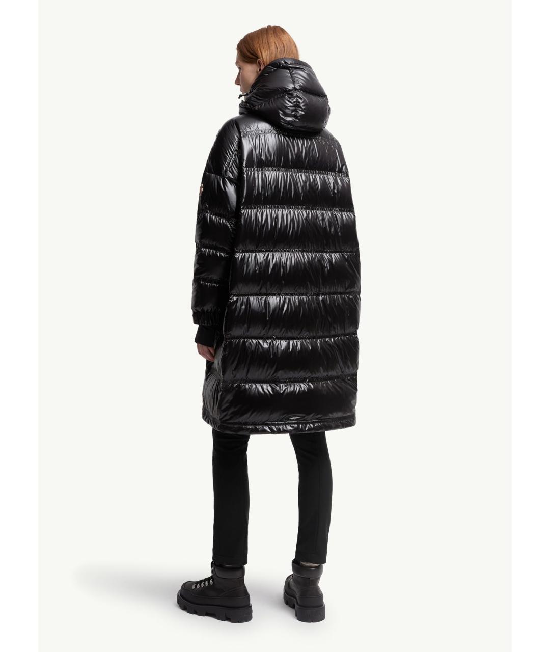 MONCLER Черный полиамидовый пуховик, фото 4