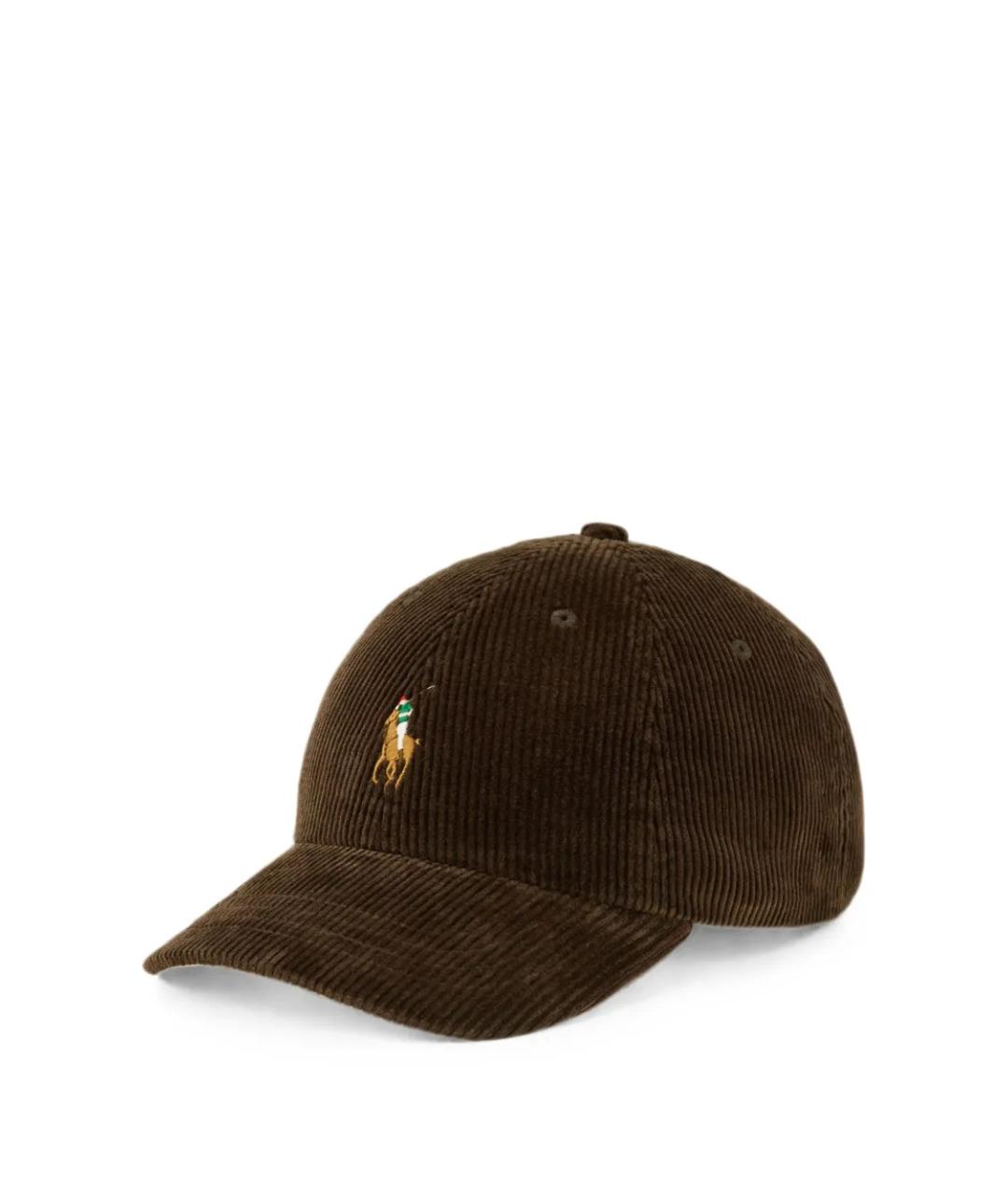 POLO RALPH LAUREN Коричневая хлопковая кепка/бейсболка, фото 1
