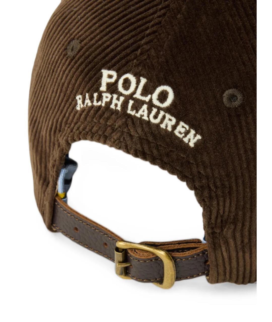 POLO RALPH LAUREN Коричневая хлопковая кепка/бейсболка, фото 3