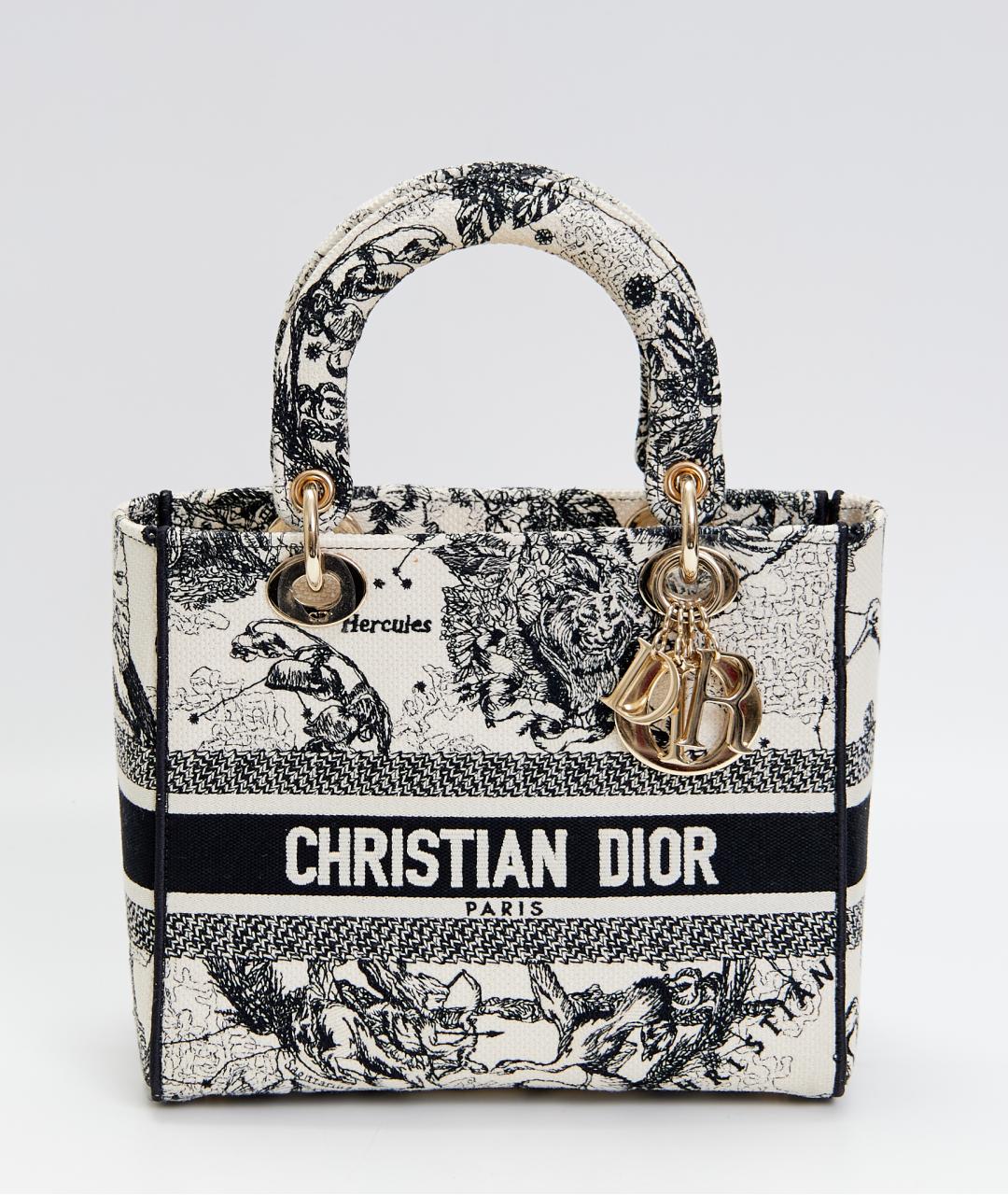 CHRISTIAN DIOR Синяя тканевая сумка с короткими ручками, фото 6