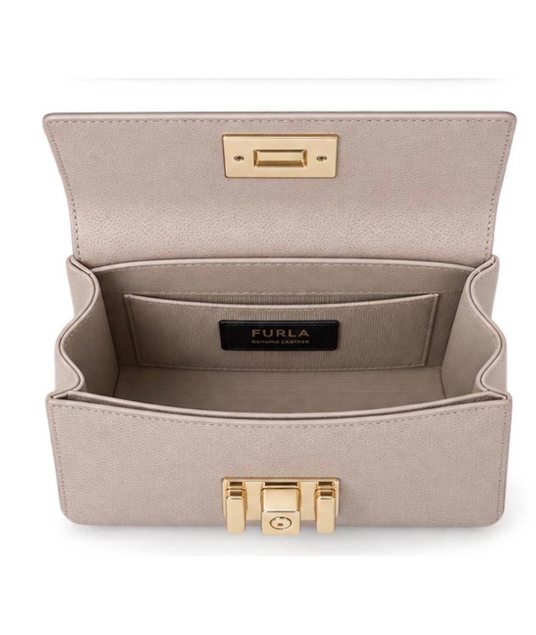 FURLA Розовая кожаная сумка через плечо, фото 4