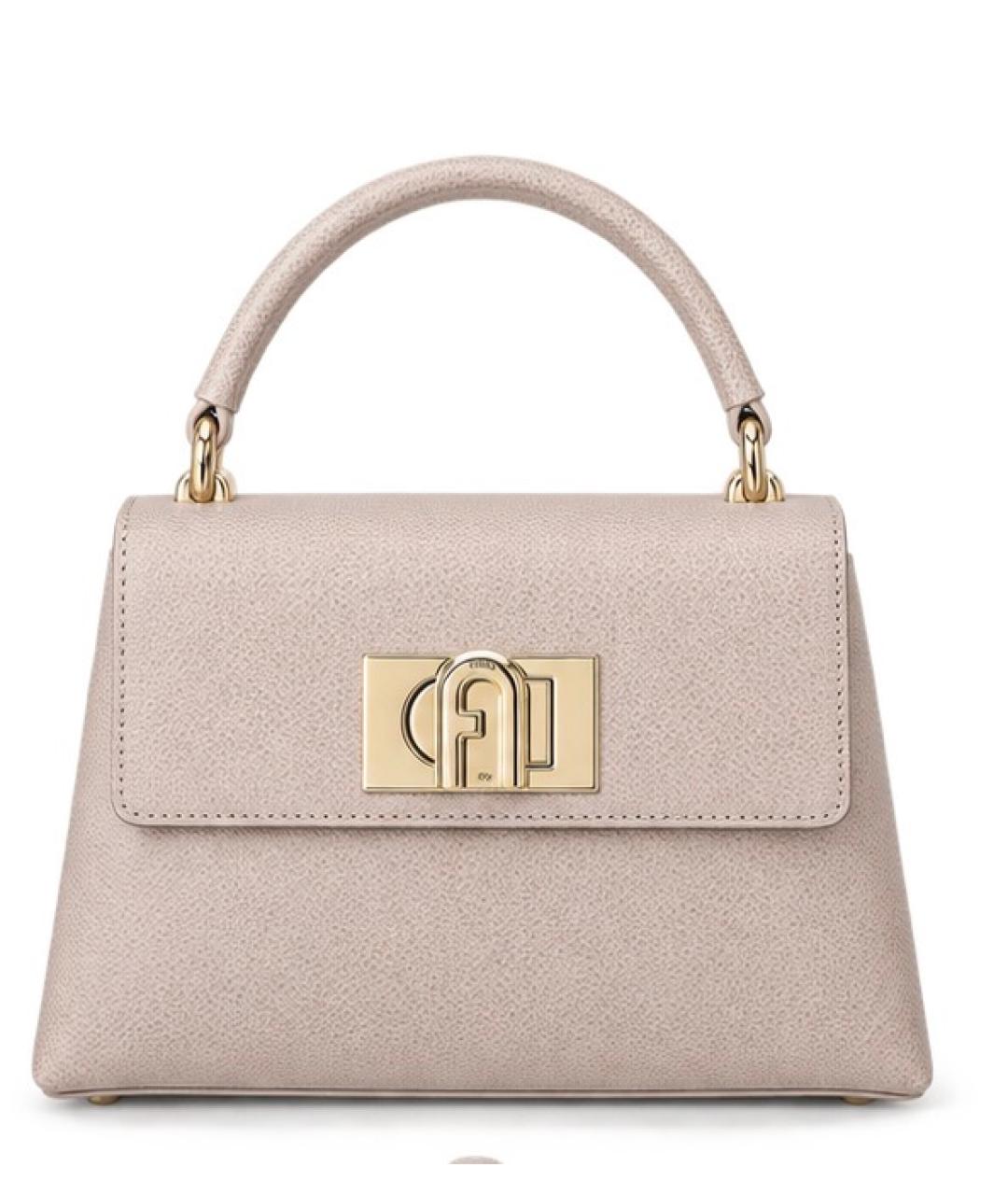 FURLA Розовая кожаная сумка через плечо, фото 1