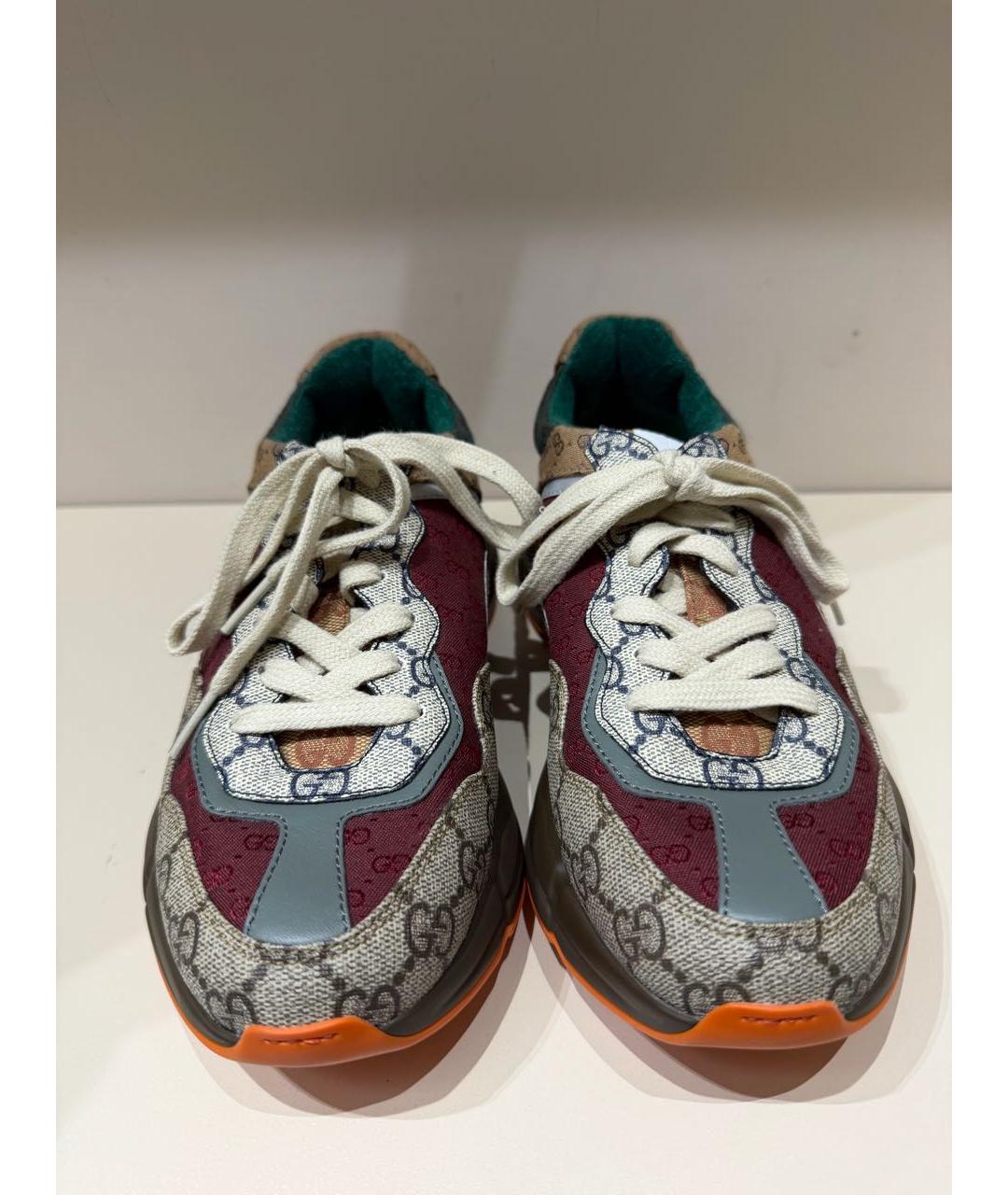 GUCCI Мульти текстильные кроссовки, фото 2