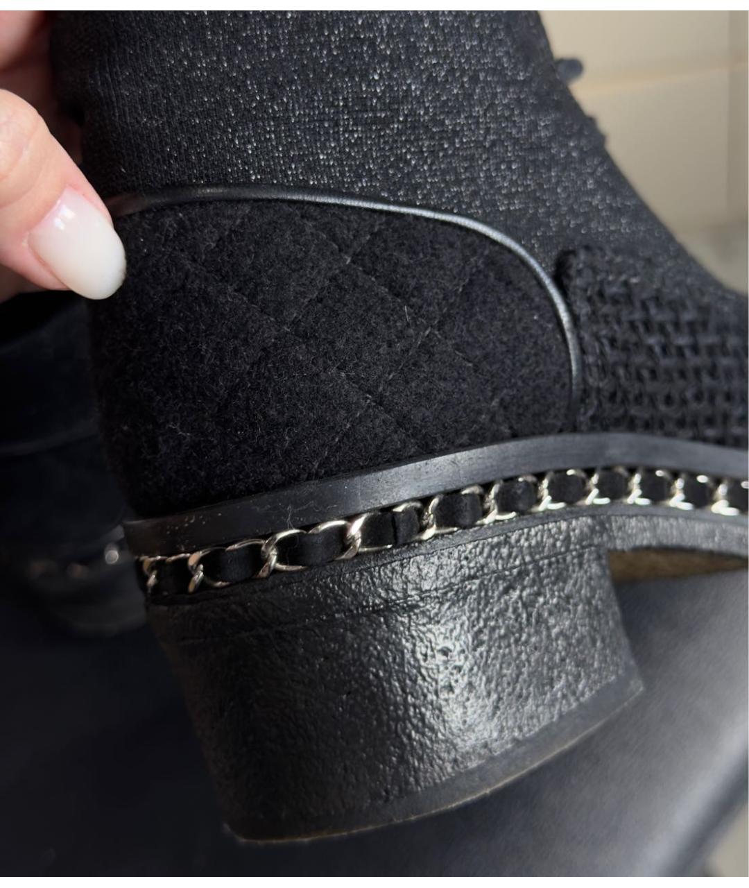 CHANEL Черные ботинки, фото 8
