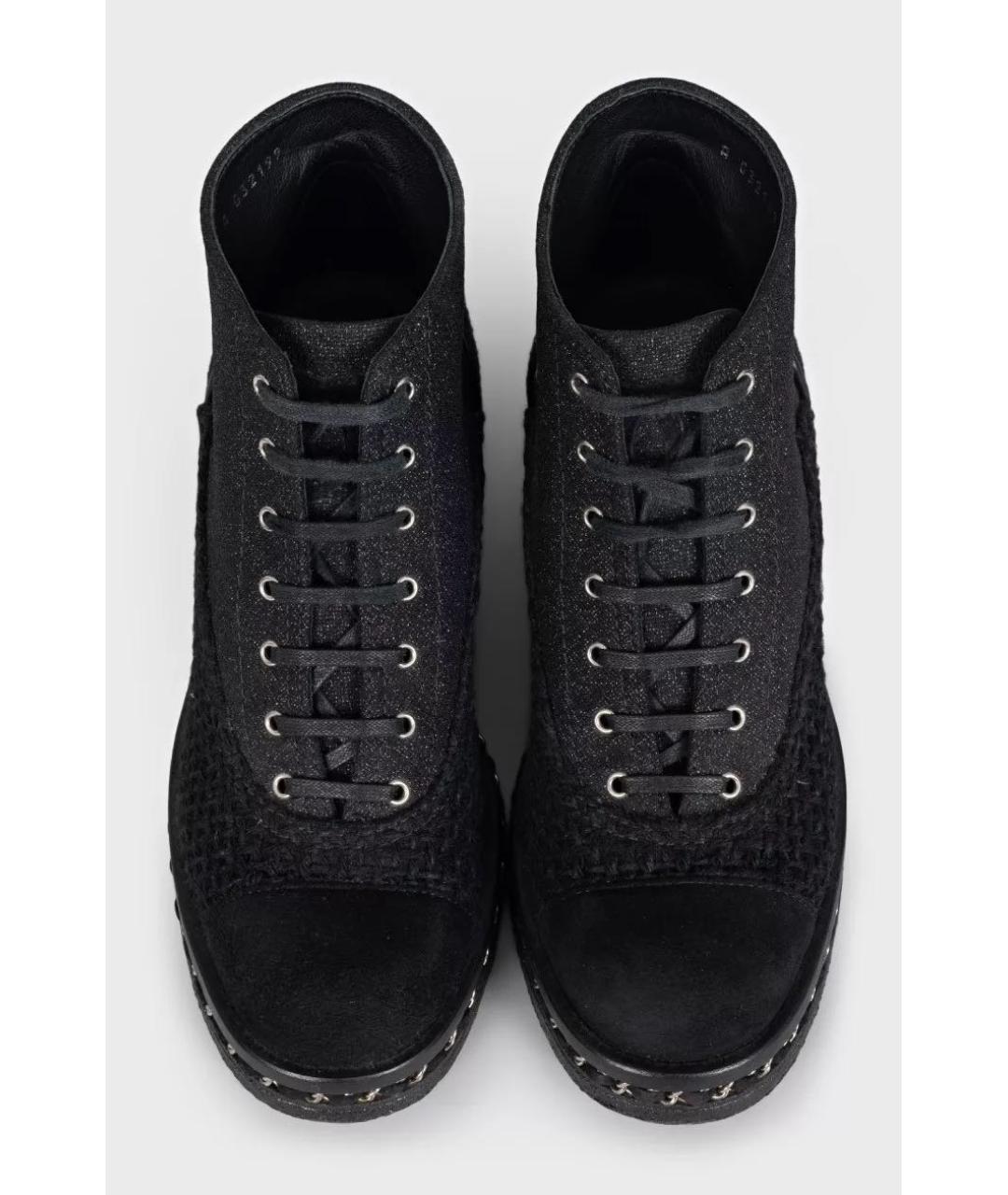 CHANEL Черные ботинки, фото 2