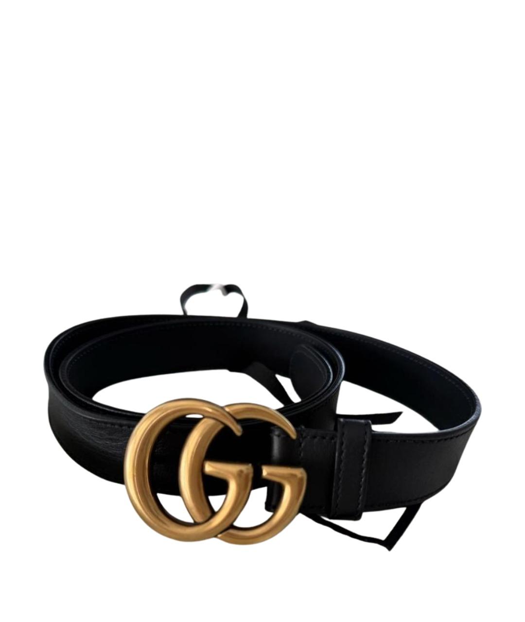 GUCCI Черный кожаный ремень, фото 2