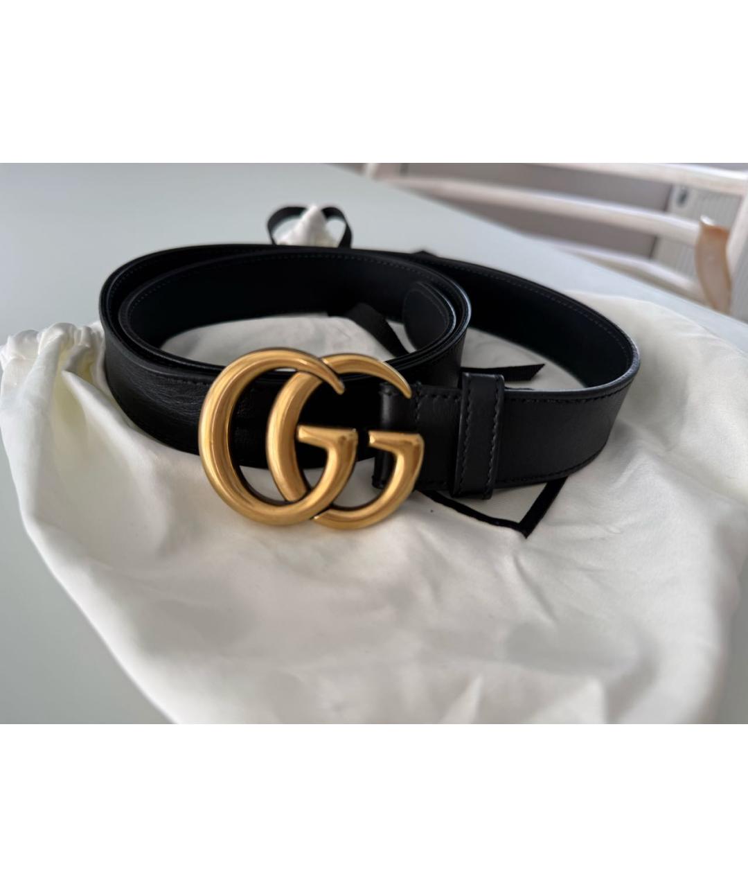 GUCCI Черный кожаный ремень, фото 6