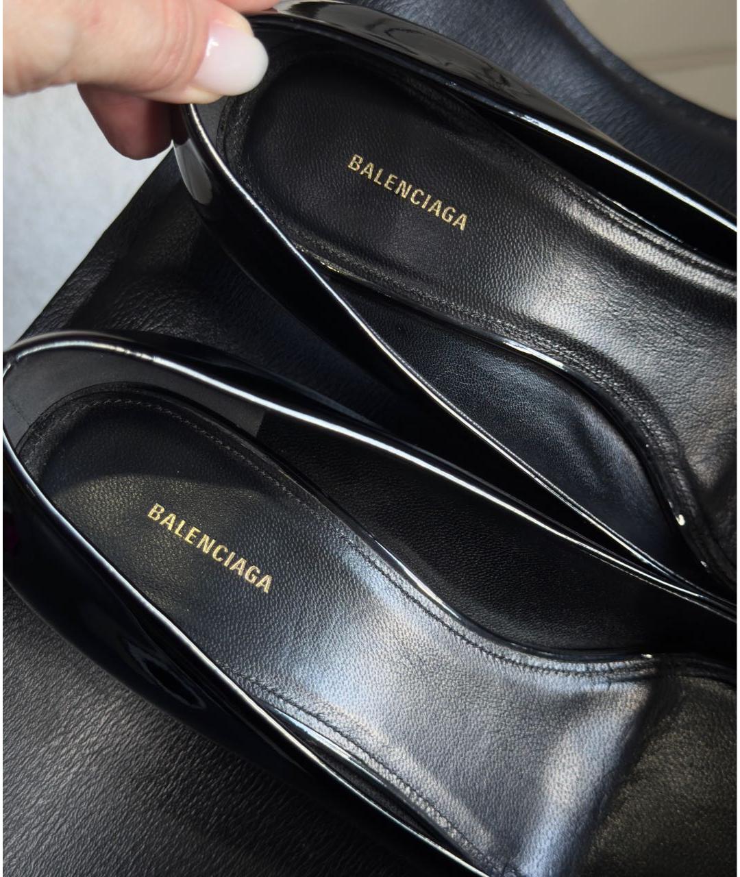 BALENCIAGA Черные туфли из лакированной кожи, фото 5