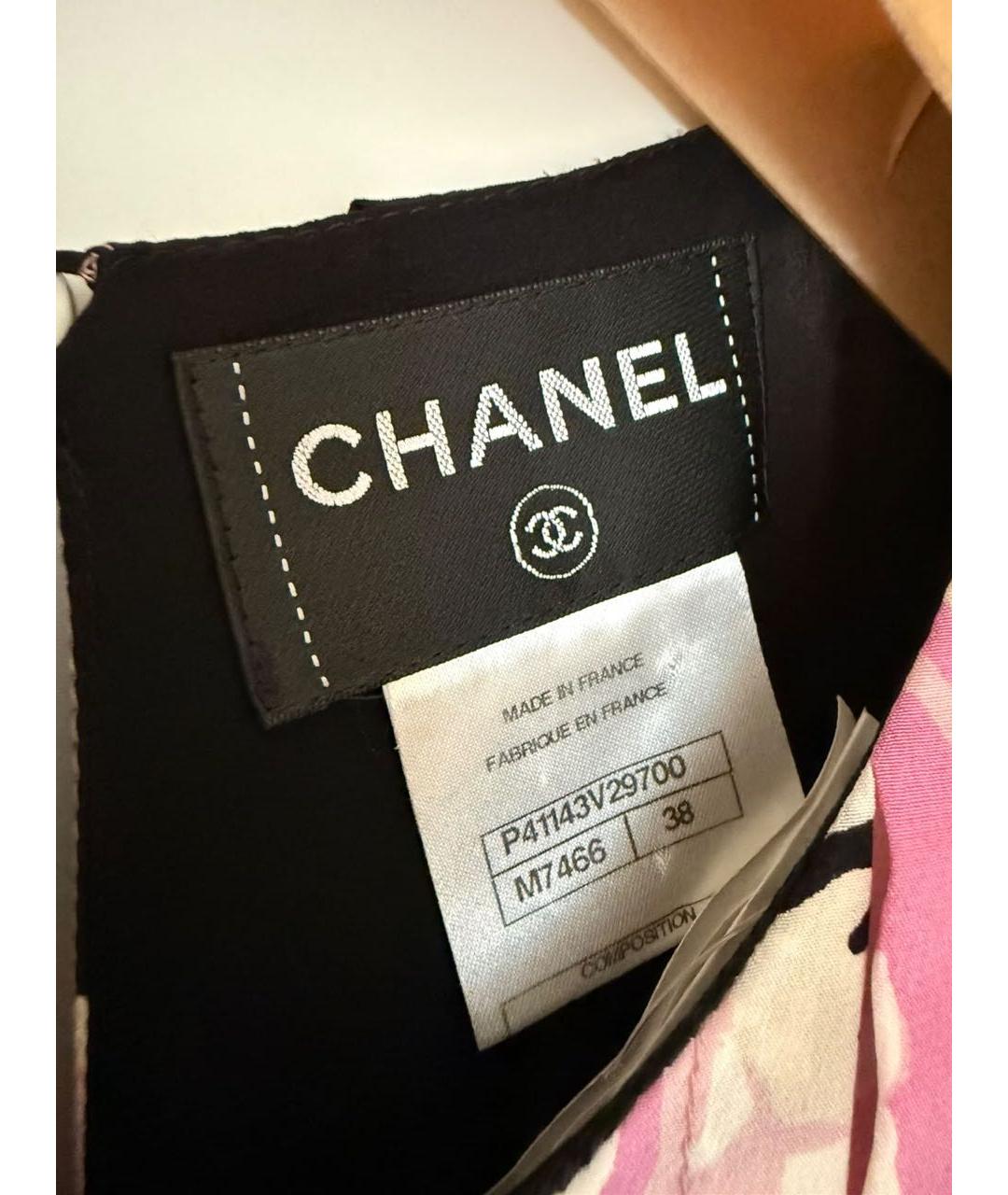 CHANEL Мульти шелковое платье, фото 4