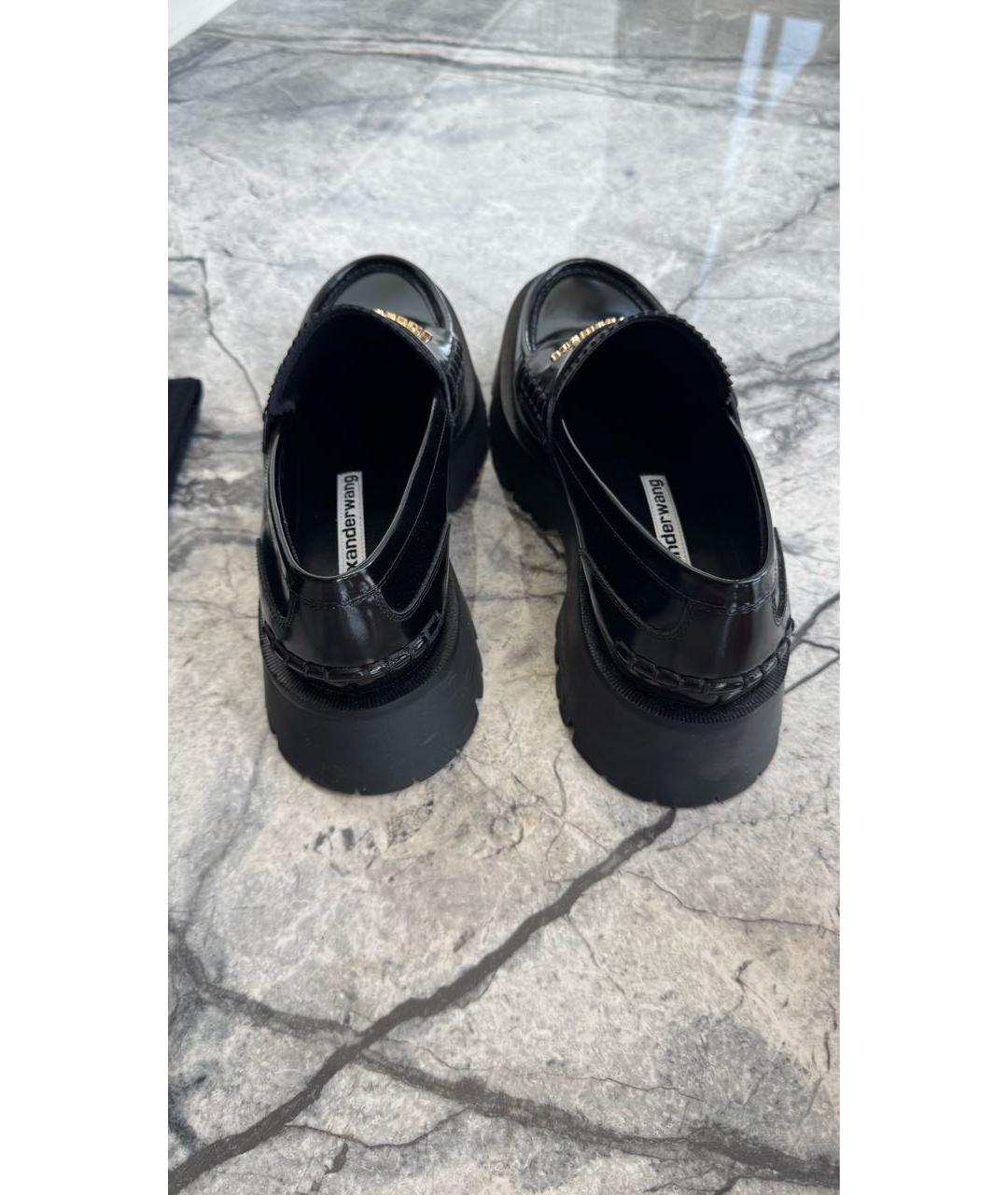 ALEXANDER WANG Черные кожаные лоферы, фото 5
