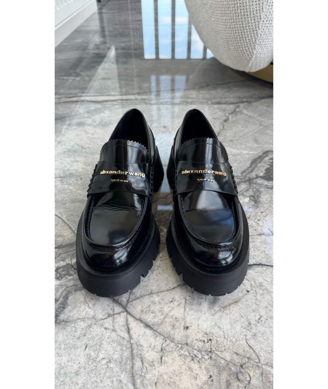 ALEXANDER WANG Черные кожаные лоферы, фото 3