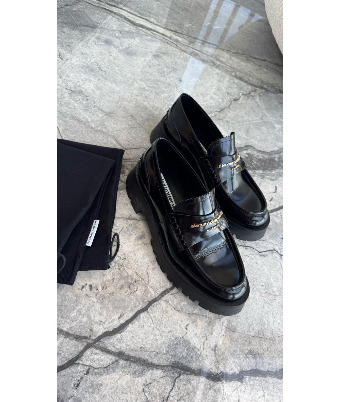 ALEXANDER WANG Черные кожаные лоферы, фото 7