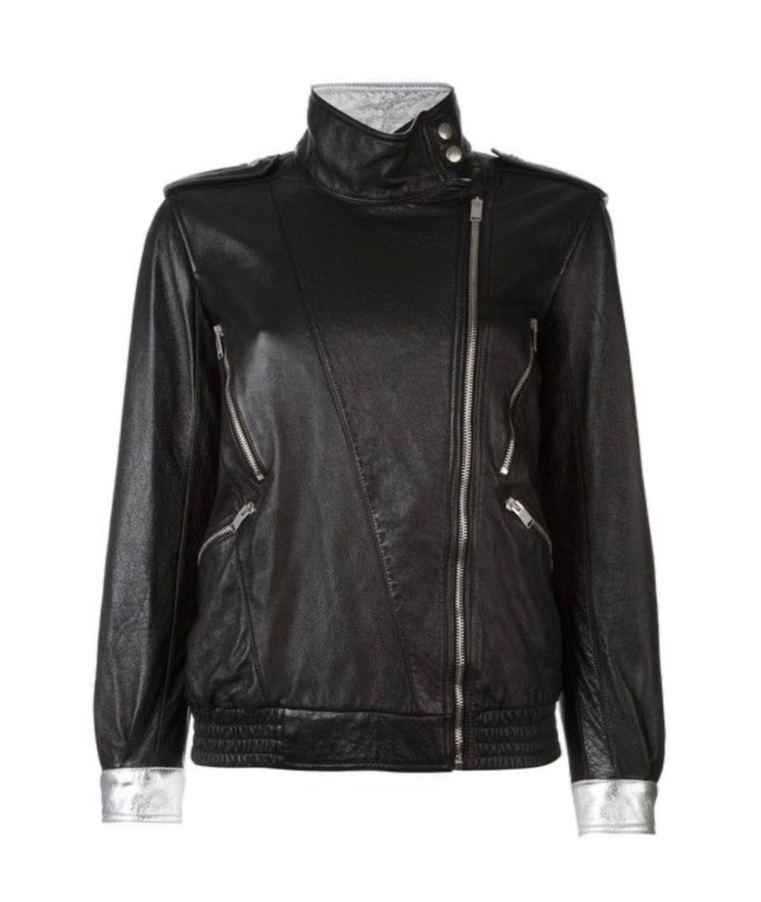 SAINT LAURENT Черная кожаная куртка, фото 1