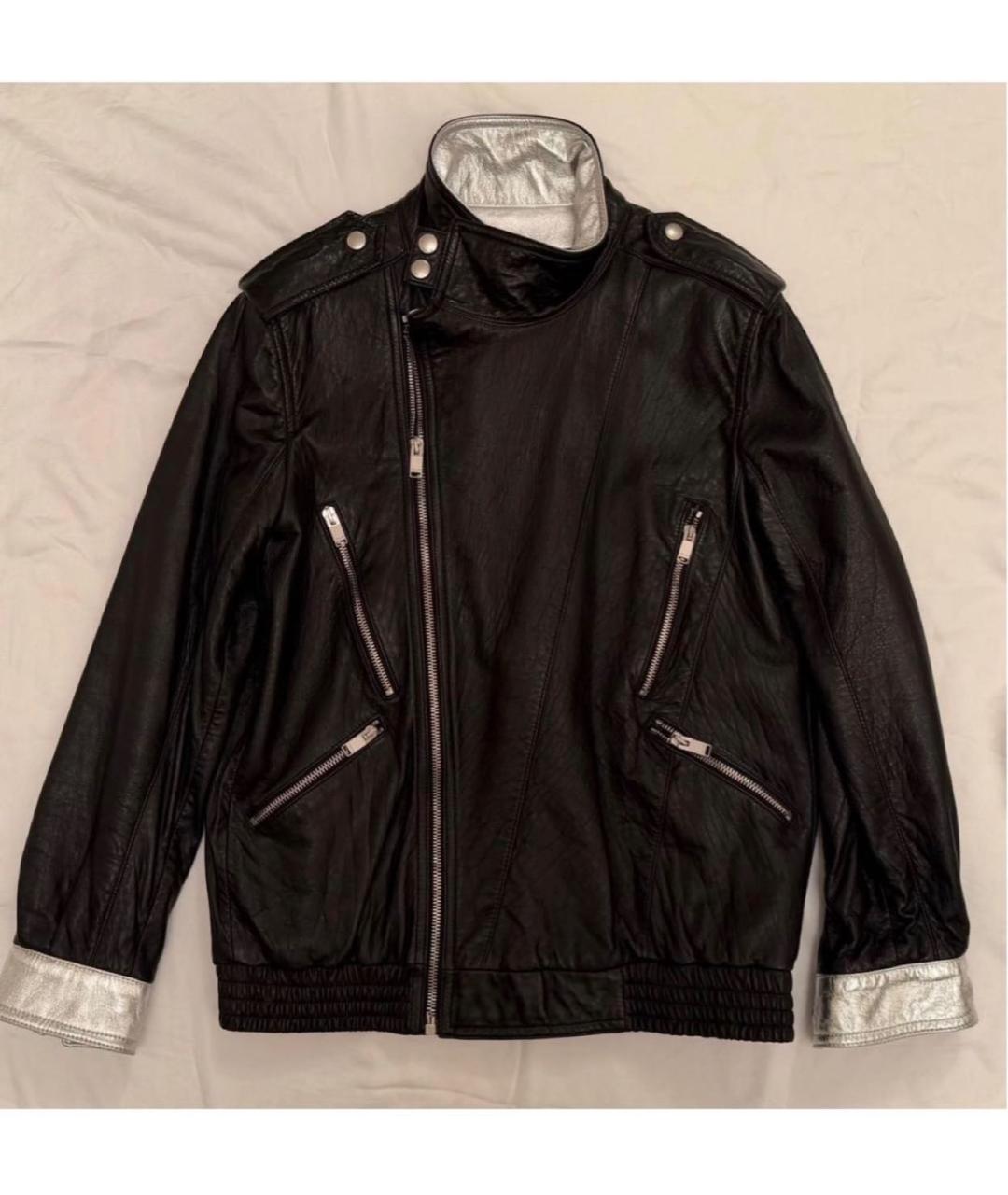 SAINT LAURENT Черная кожаная куртка, фото 4