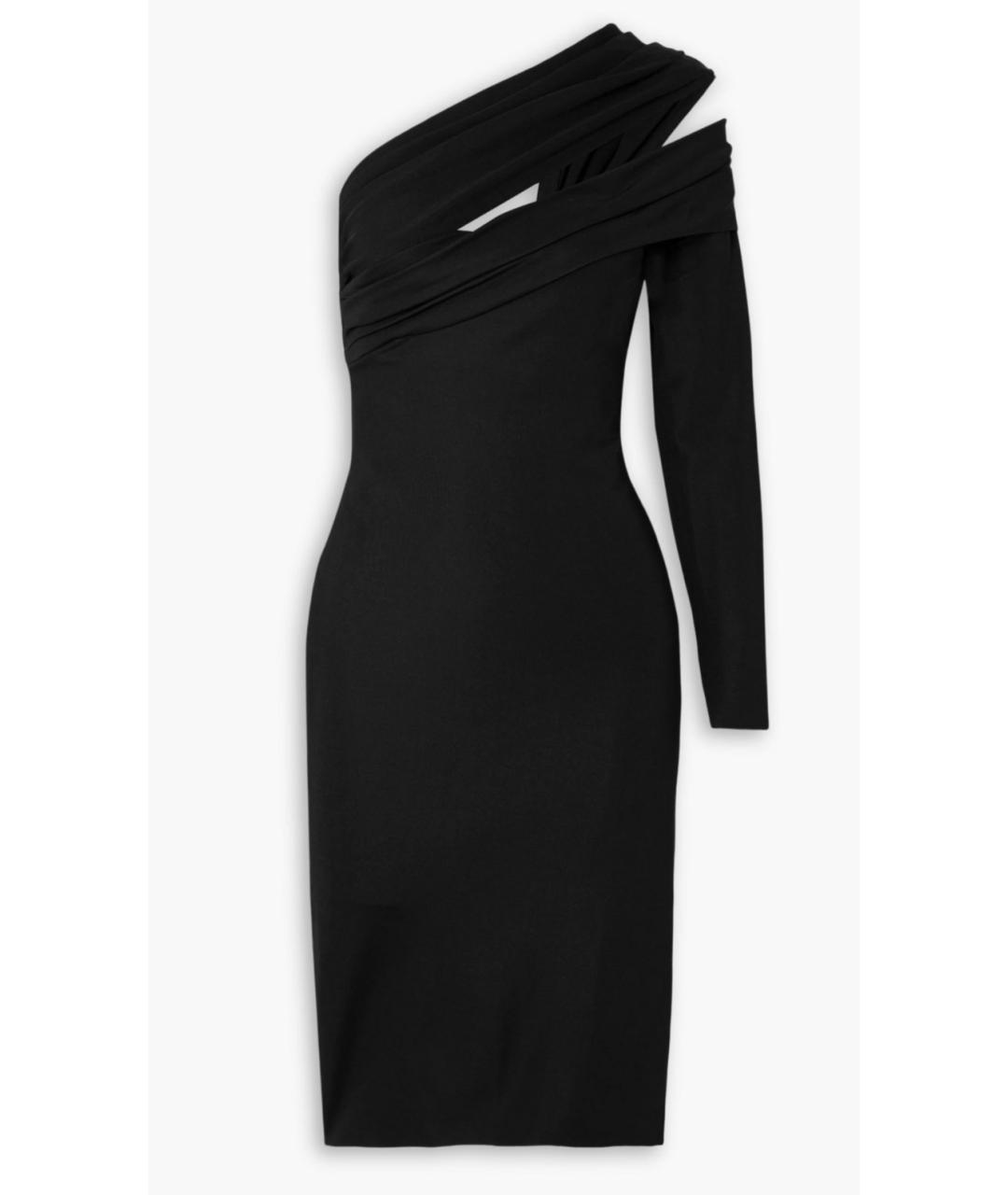VERSACE Черное вискозное коктейльное платье, фото 5