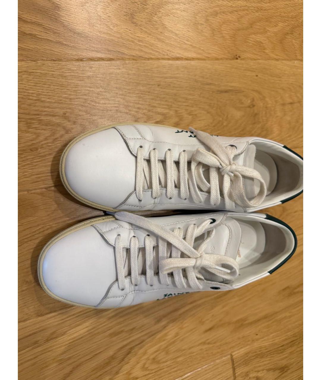 SAINT LAURENT Белые кожаные кеды, фото 2