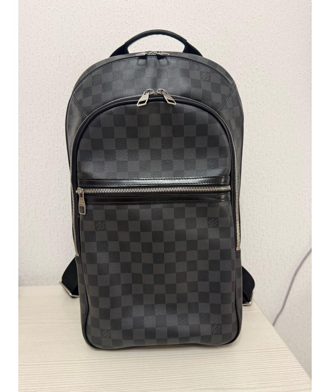 LOUIS VUITTON Серый рюкзак из канвы, фото 9