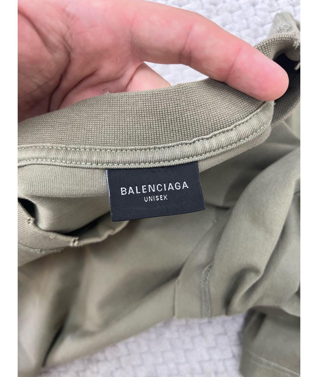 BALENCIAGA Хлопковая футболка, фото 3