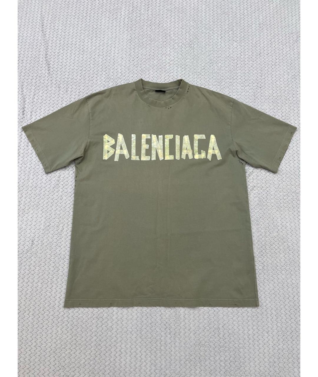 BALENCIAGA Хлопковая футболка, фото 6