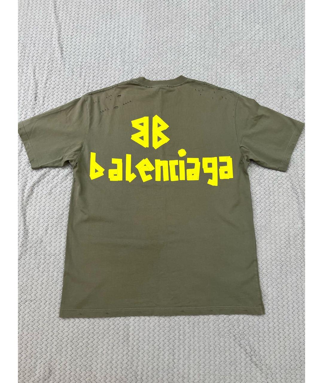 BALENCIAGA Хлопковая футболка, фото 2