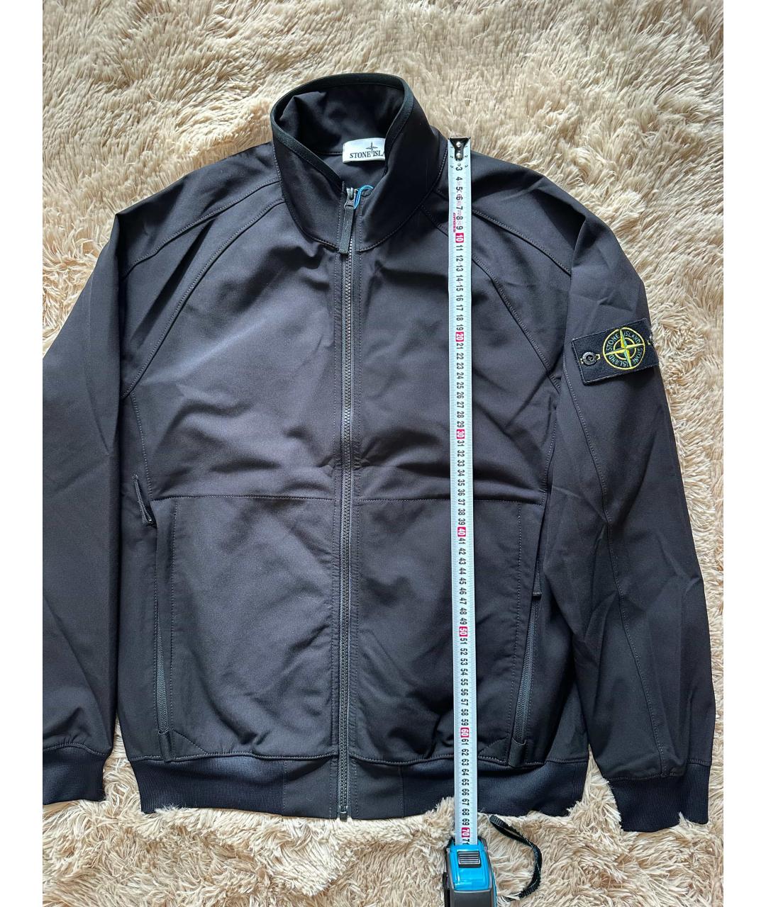 STONE ISLAND Черная нейлоновая куртка, фото 3
