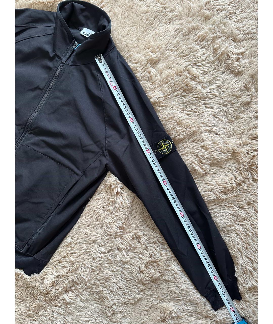 STONE ISLAND Черная нейлоновая куртка, фото 4