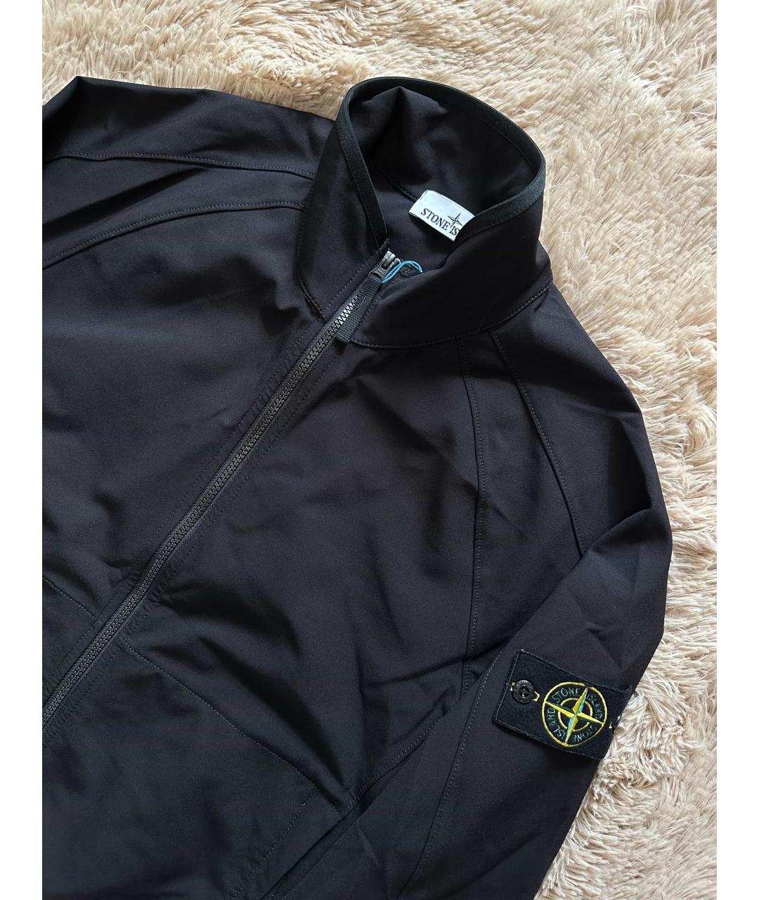 STONE ISLAND Черная нейлоновая куртка, фото 2