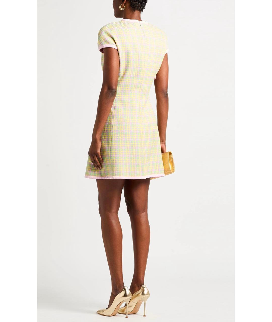 VERSACE Желтое хлопковое коктейльное платье, фото 6