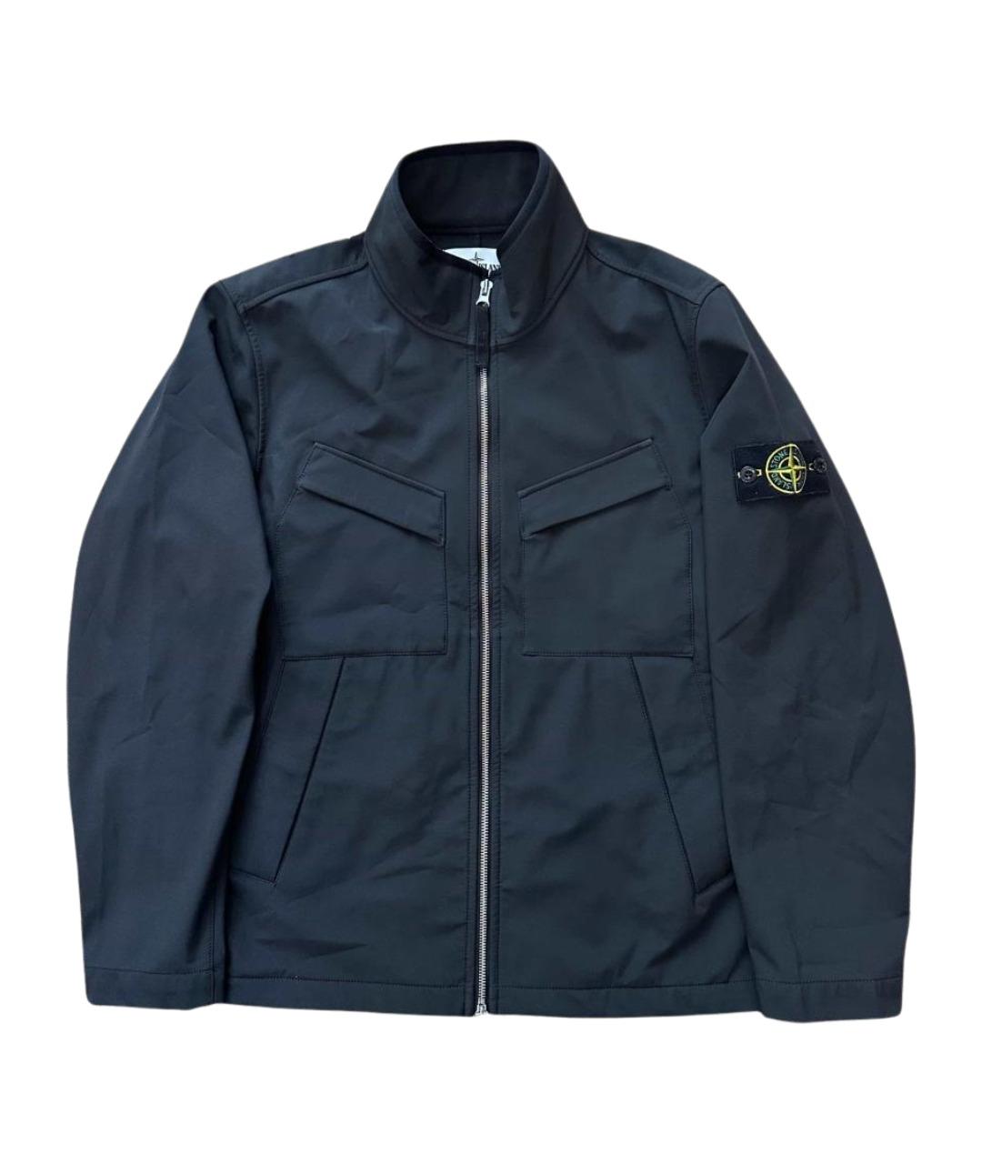STONE ISLAND Черная нейлоновая куртка, фото 1