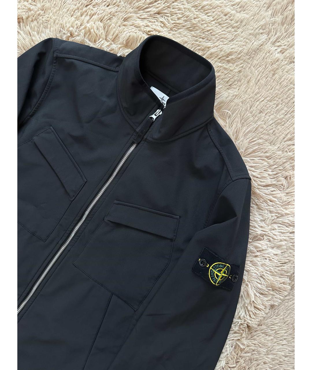 STONE ISLAND Черная нейлоновая куртка, фото 2
