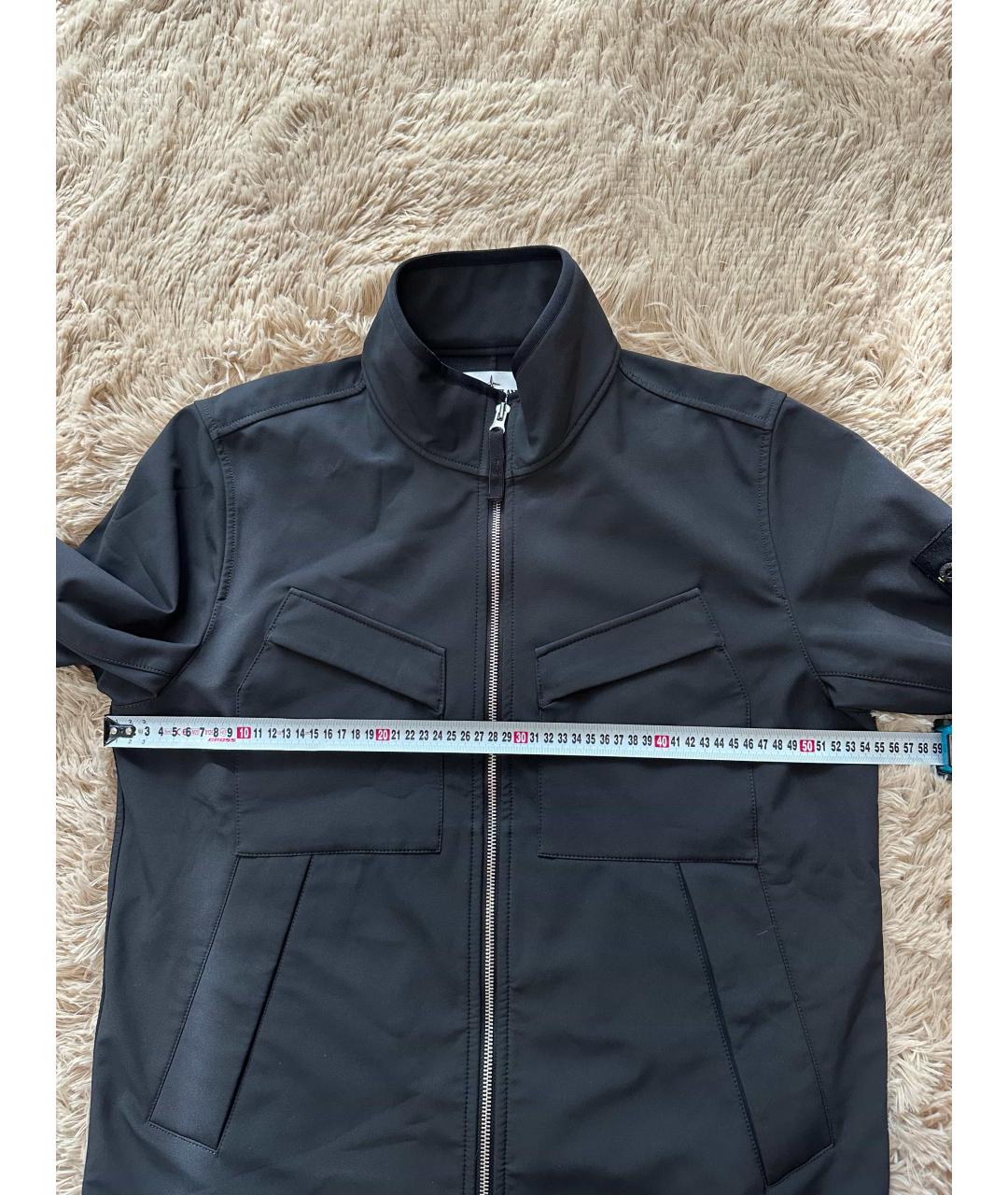 STONE ISLAND Черная нейлоновая куртка, фото 5