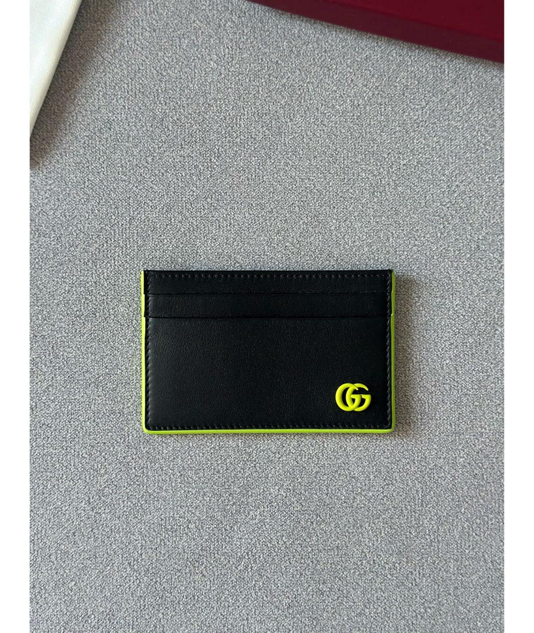 GUCCI Черный кожаный кардхолдер, фото 3