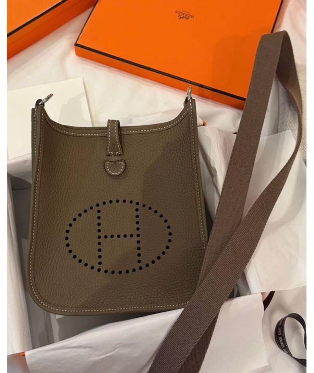 HERMES Коричневая кожаная сумка через плечо, фото 3