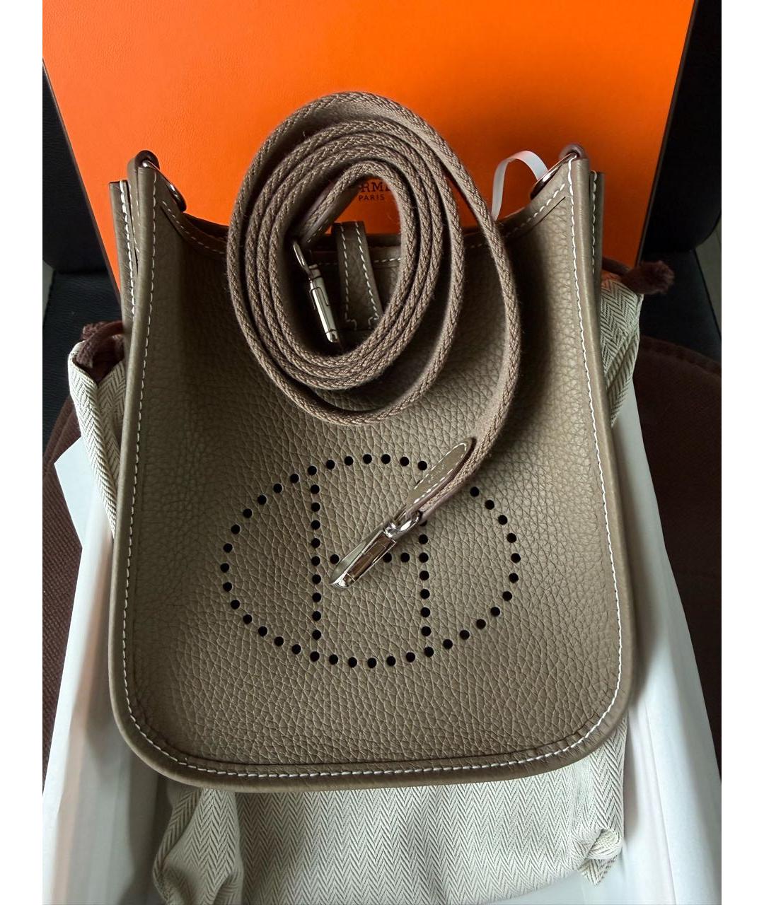 HERMES Коричневая кожаная сумка через плечо, фото 2