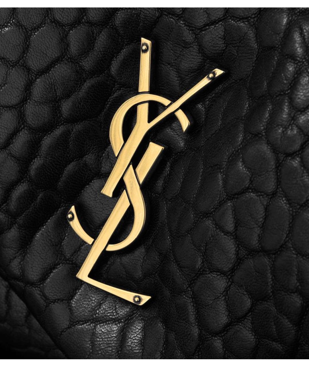 SAINT LAURENT Черная кожаная сумка через плечо, фото 6