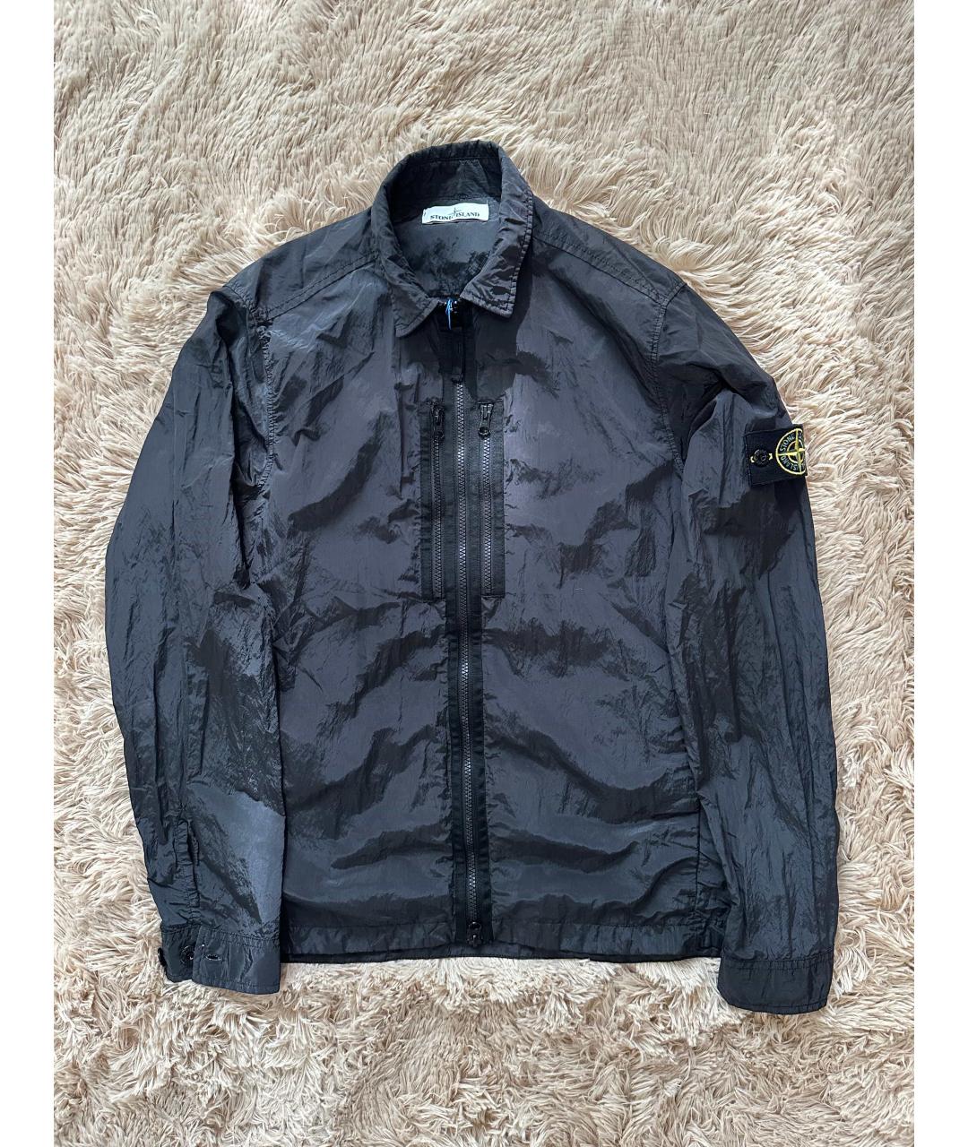 STONE ISLAND Черная нейлоновая куртка, фото 6