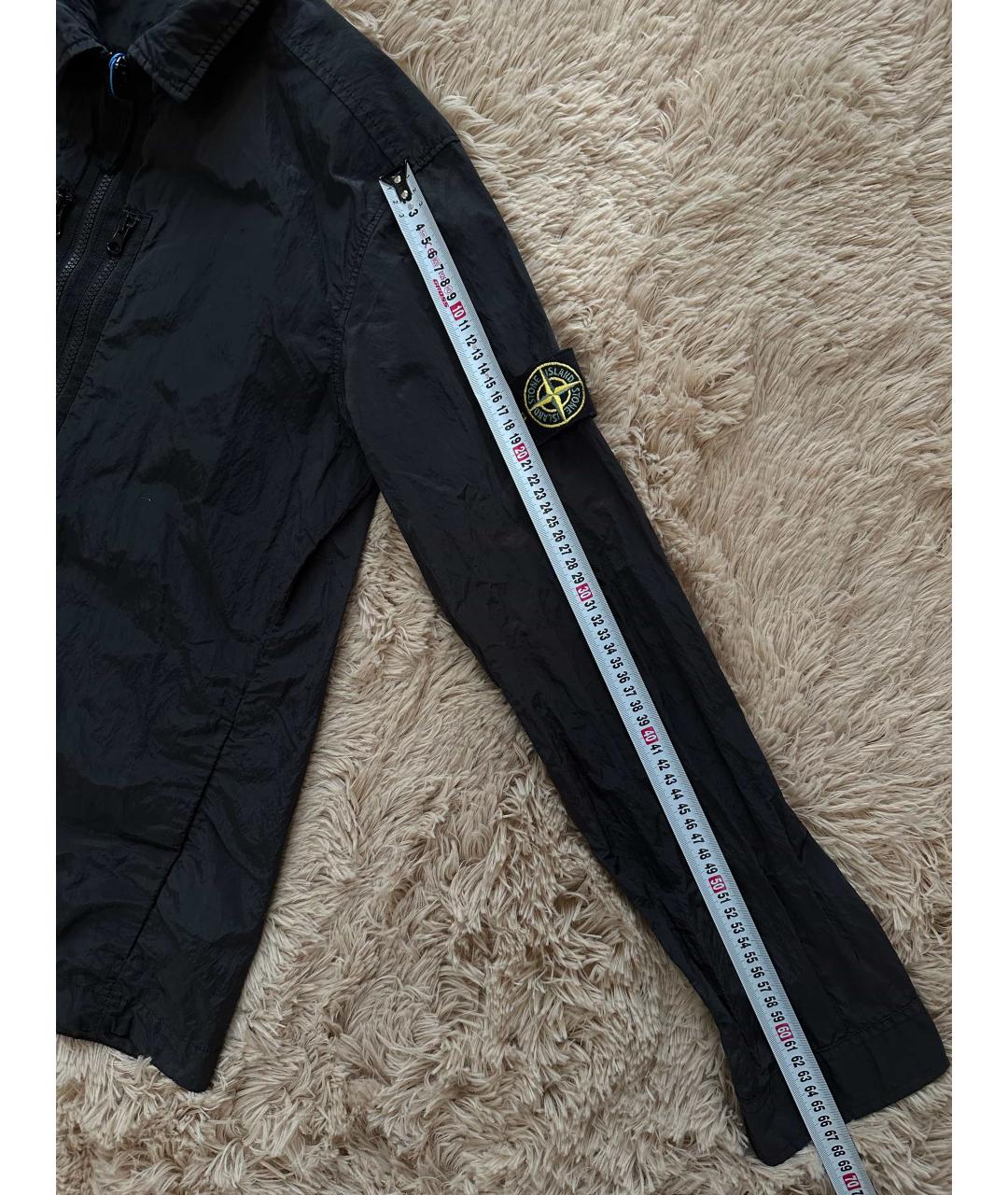 STONE ISLAND Черная нейлоновая куртка, фото 4