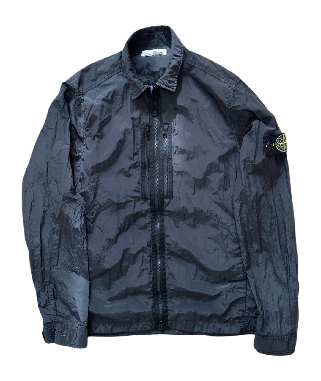 STONE ISLAND Черная нейлоновая куртка, фото 1
