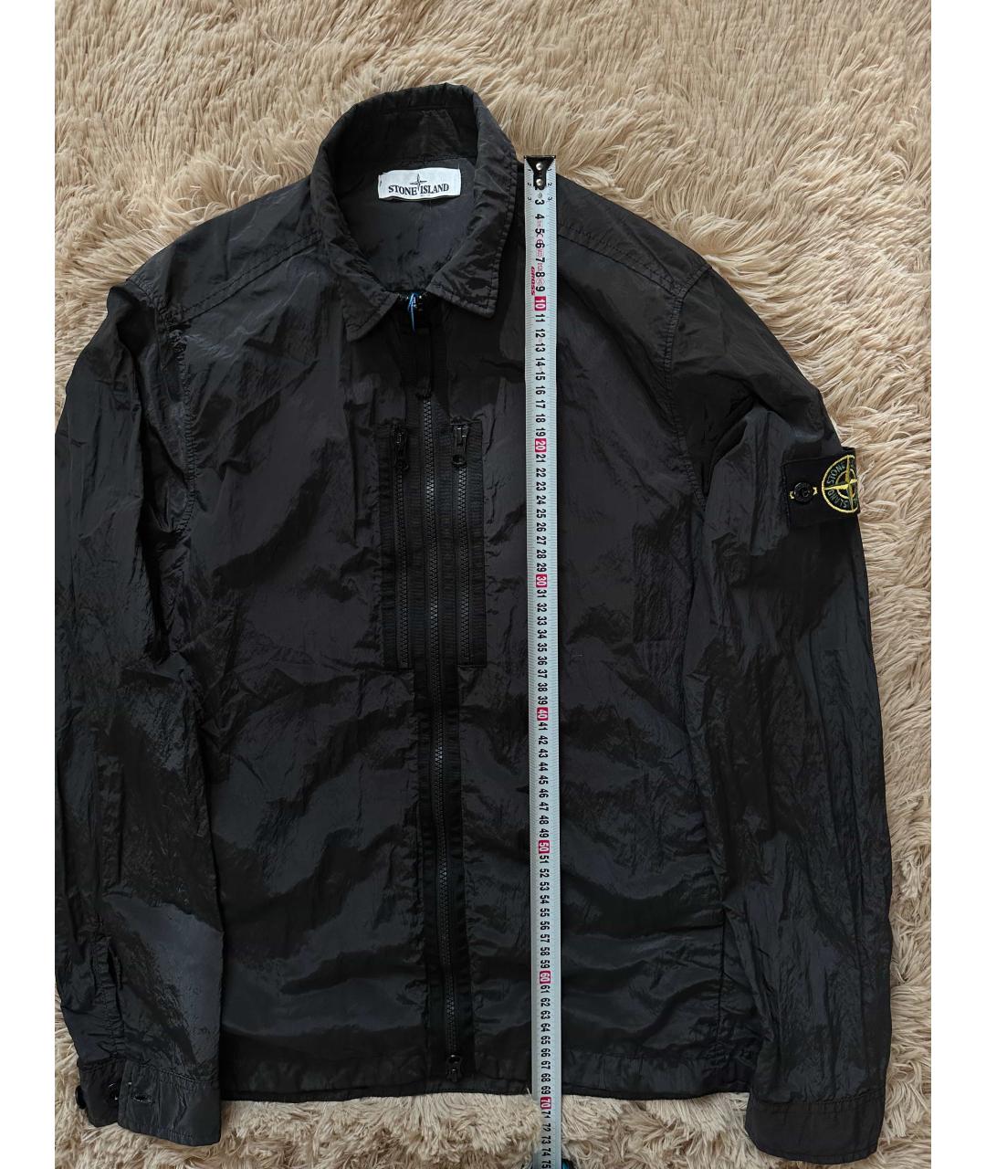 STONE ISLAND Черная нейлоновая куртка, фото 3