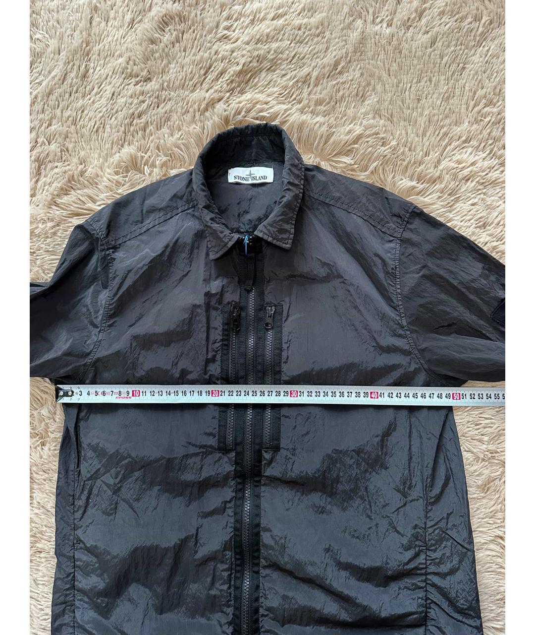 STONE ISLAND Черная нейлоновая куртка, фото 5