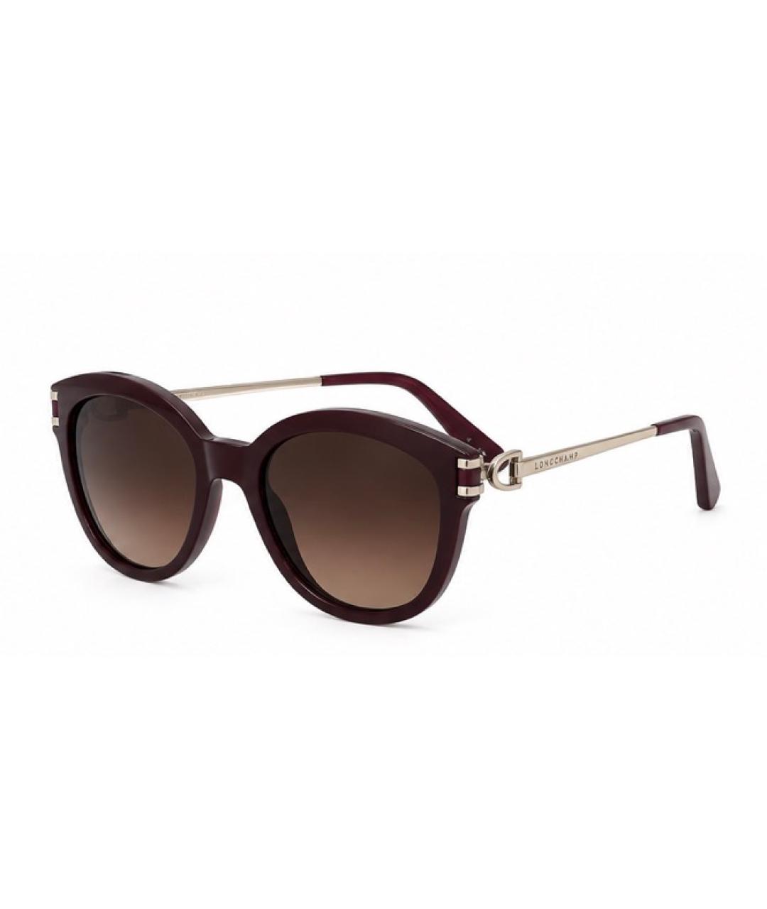 LONGCHAMP Бордовые пластиковые солнцезащитные очки, фото 2