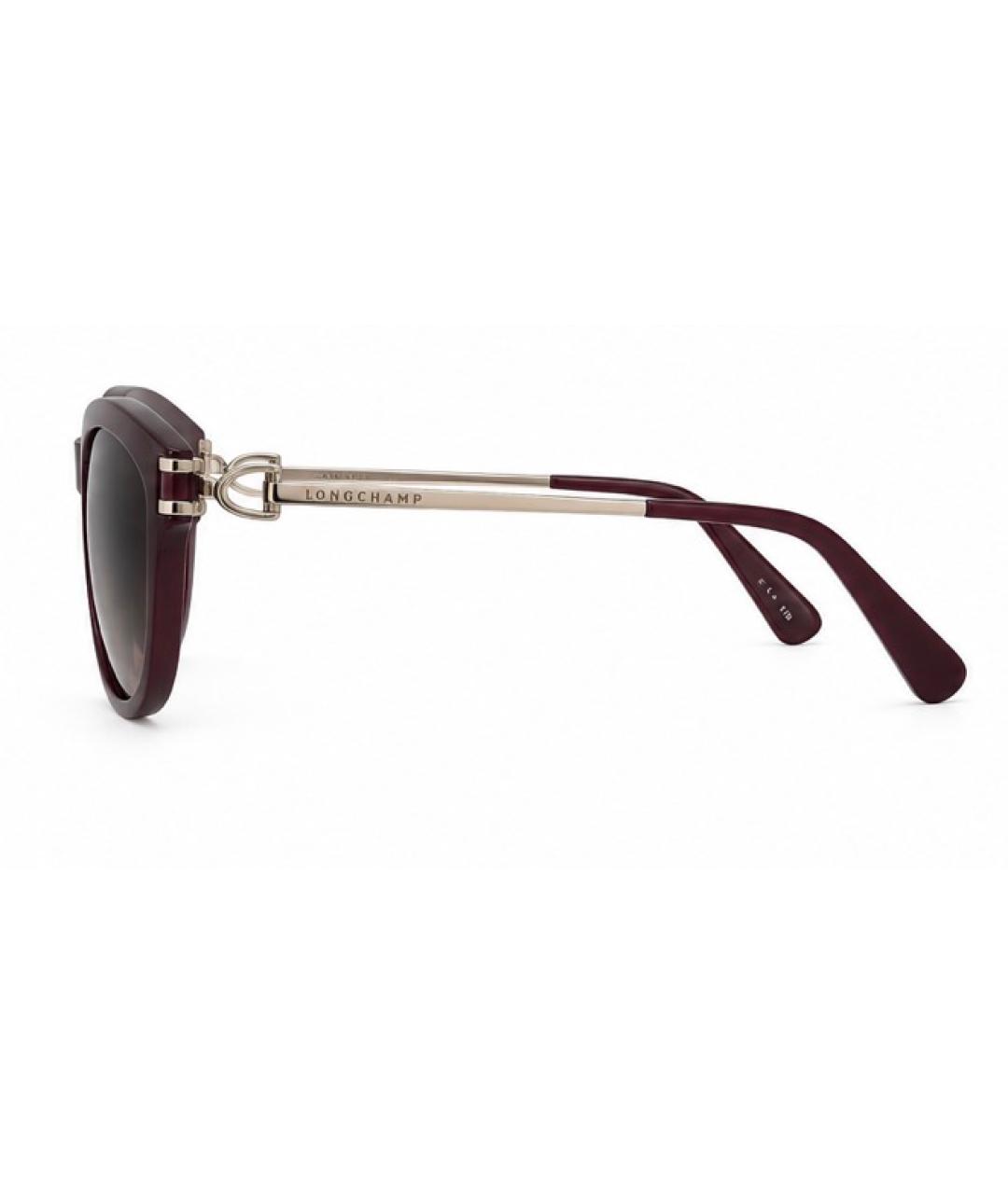 LONGCHAMP Бордовые пластиковые солнцезащитные очки, фото 3