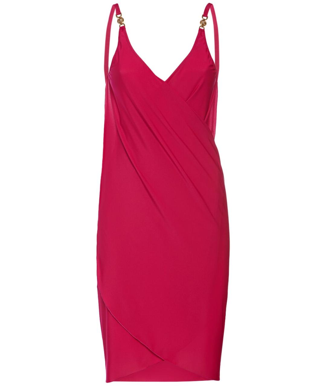 VERSACE Фуксия полиамидовое коктейльное платье, фото 1