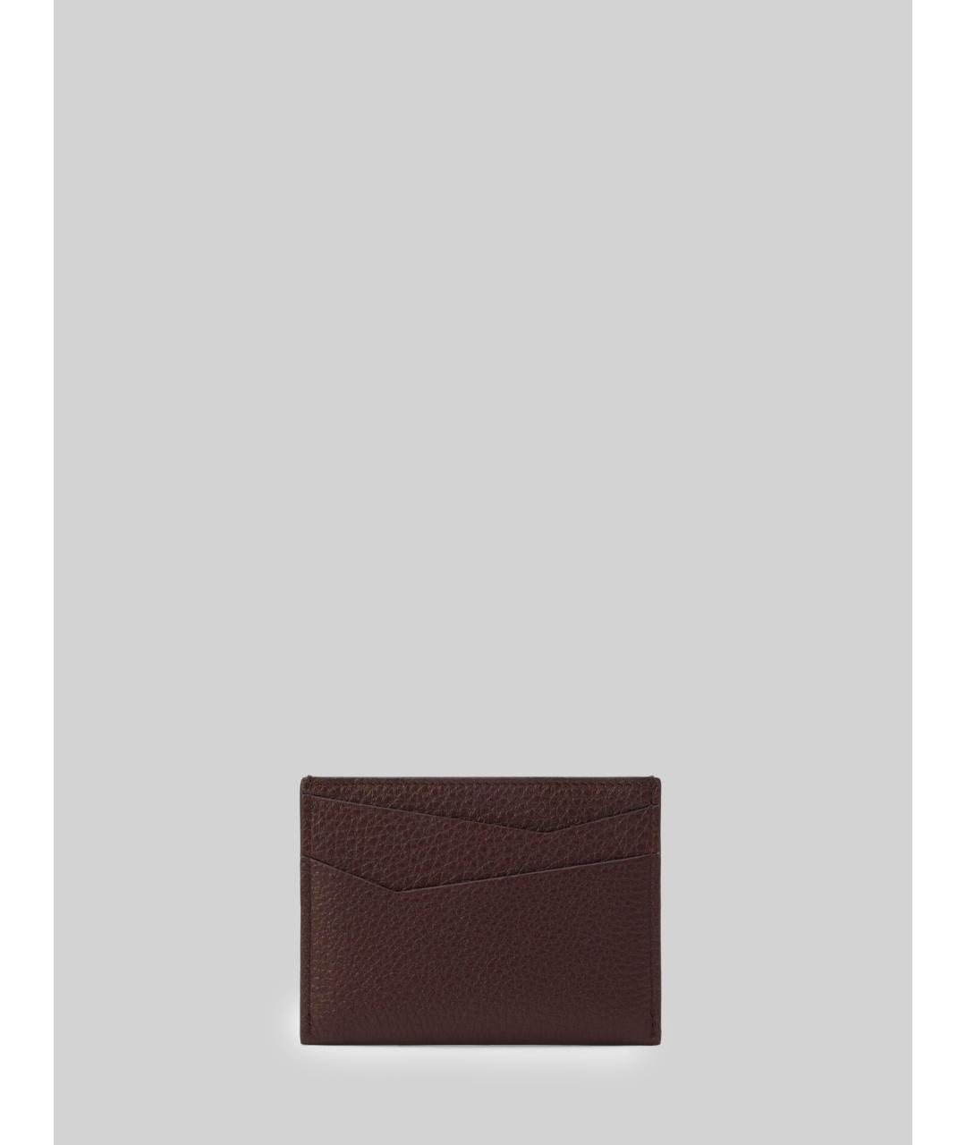 LOEWE Коричневый кожаный кардхолдер, фото 3