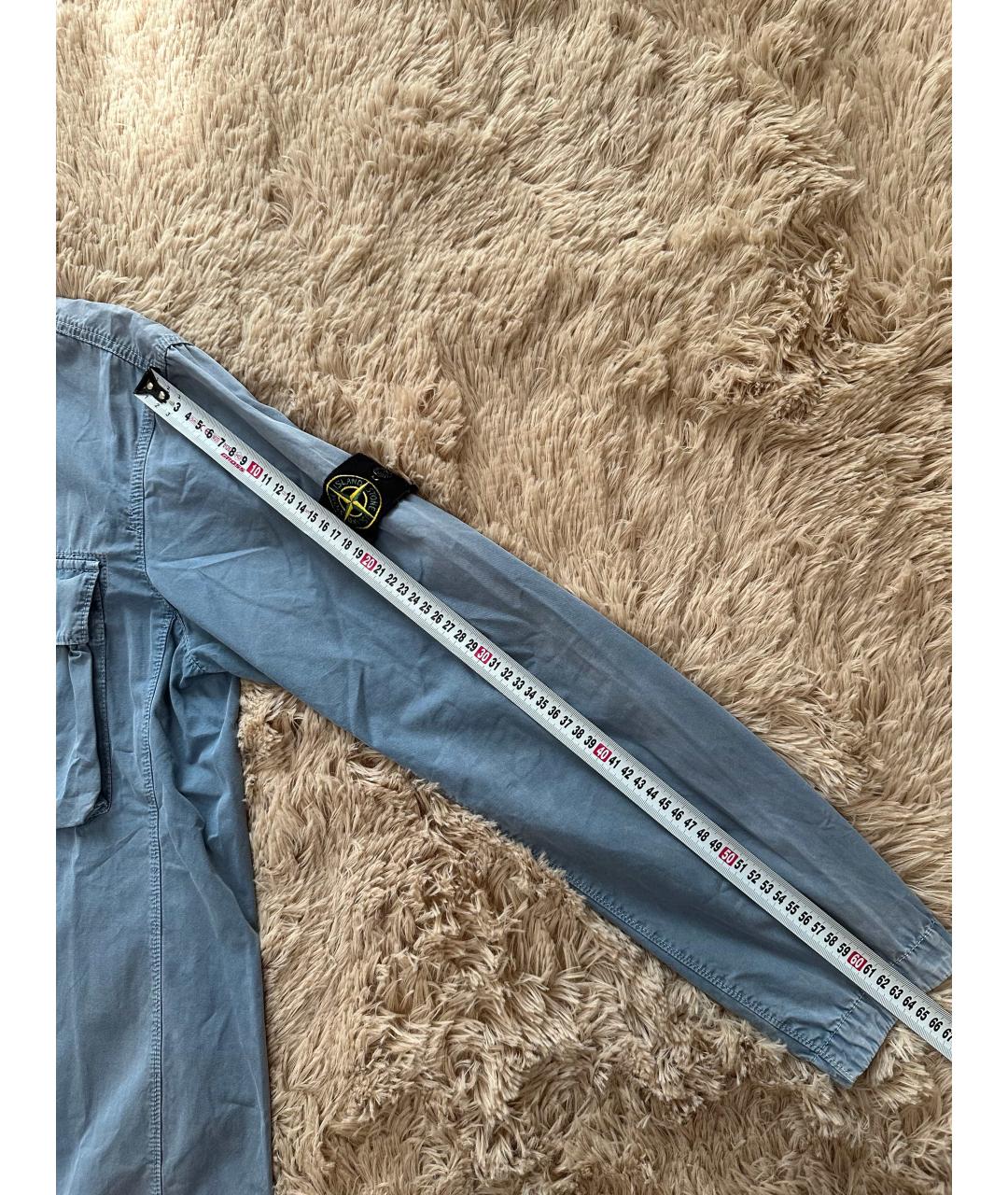 STONE ISLAND Голубая хлопковая куртка, фото 4