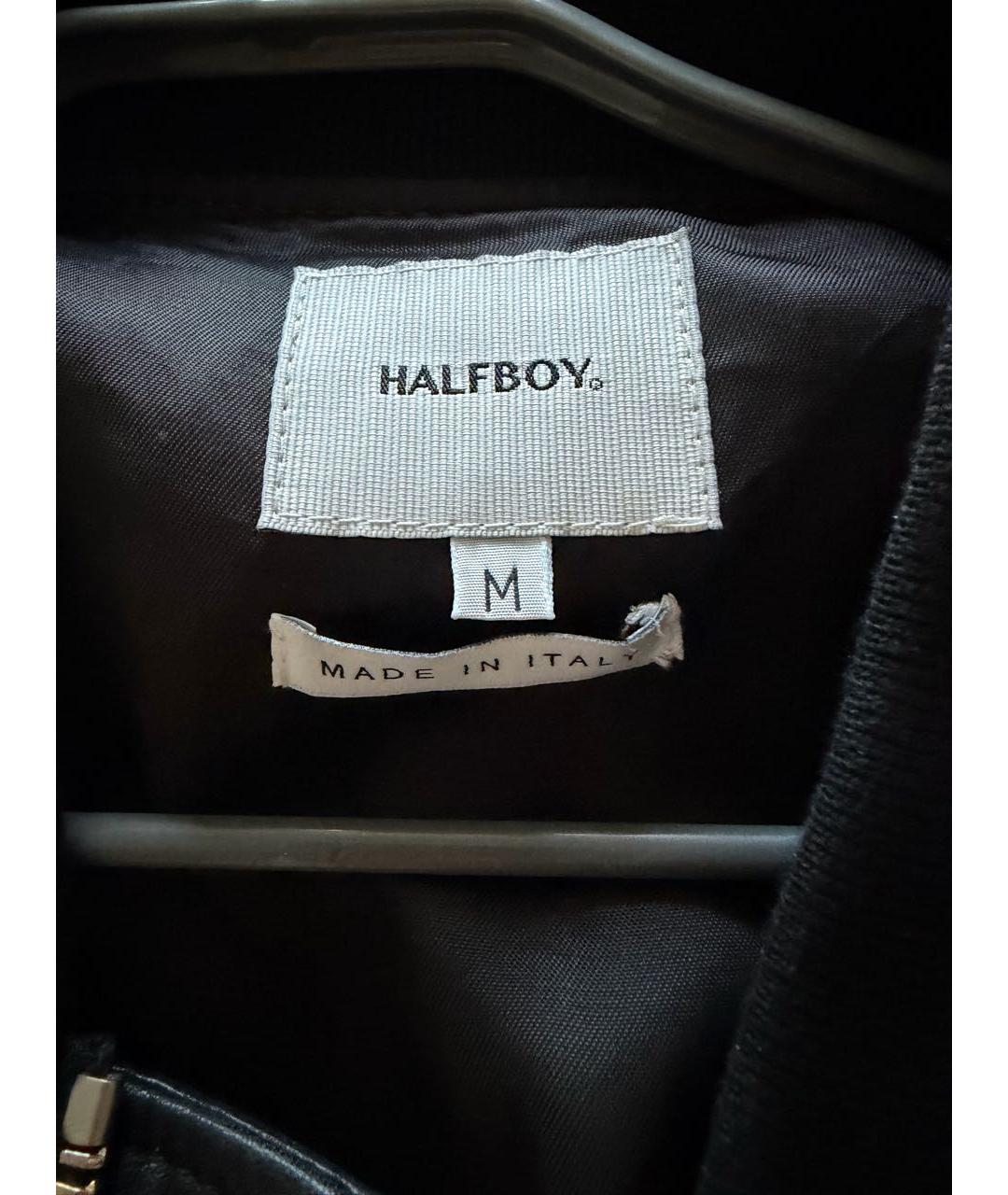 HALFBOY Черная кожаная куртка, фото 3