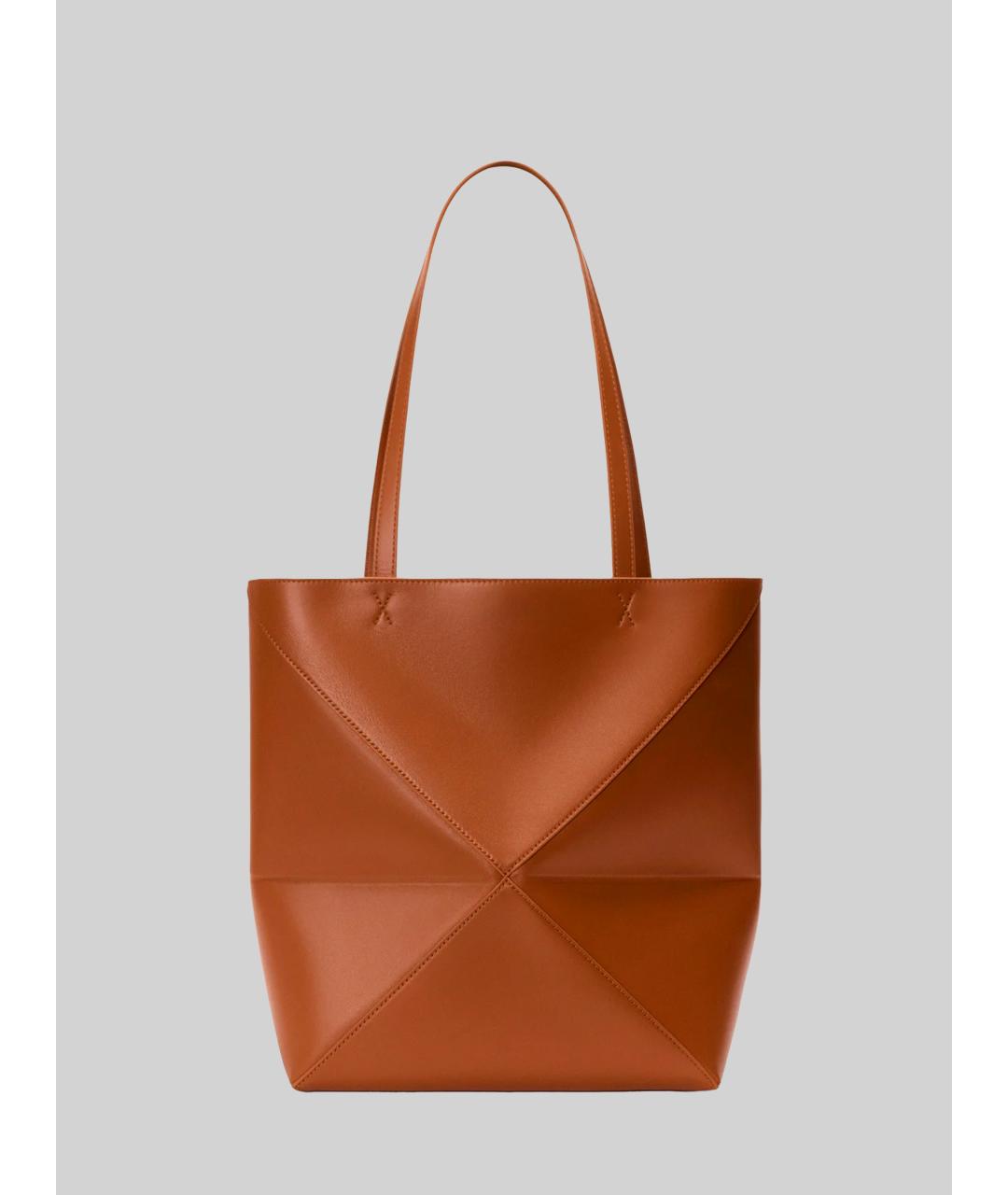 LOEWE Коричневая кожаная сумка тоут, фото 3