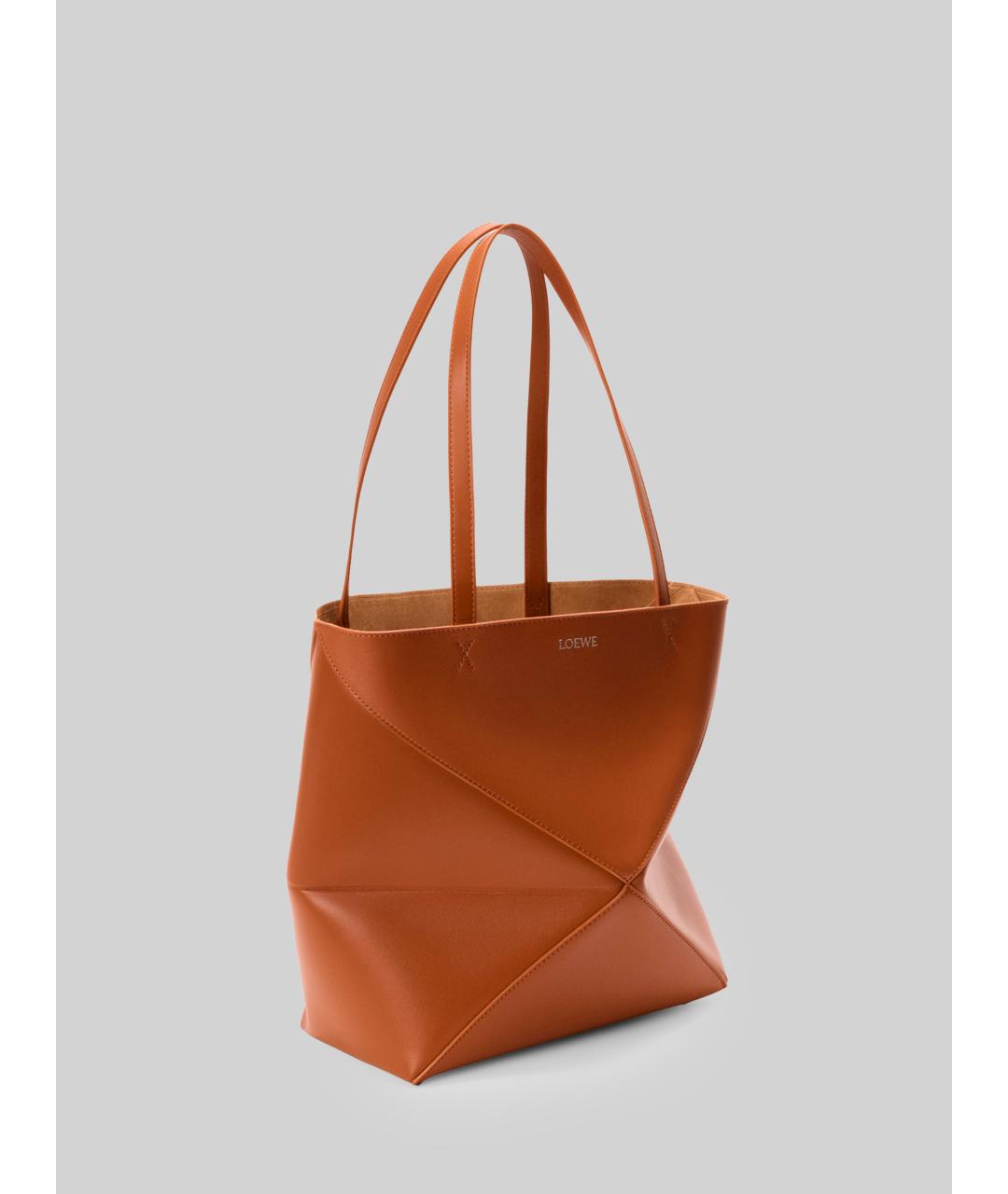 LOEWE Коричневая кожаная сумка тоут, фото 2